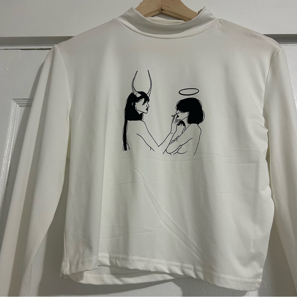 Long-Sleeve Crop Top